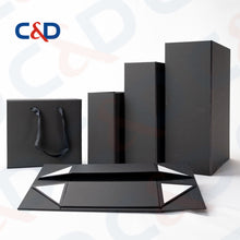 Load image into Gallery viewer, FOLDABLE PAPER BOX WITH OR WITHOUT RIBBON HANDLE-IN STOCK - C&D PAPER PACKAGING