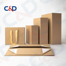 Load image into Gallery viewer, FOLDABLE PAPER BOX WITH OR WITHOUT RIBBON HANDLE-IN STOCK - C&D PAPER PACKAGING