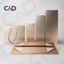 Load image into Gallery viewer, FOLDABLE PAPER BOX WITH OR WITHOUT RIBBON HANDLE-IN STOCK - C&D PAPER PACKAGING