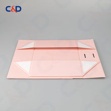 Load image into Gallery viewer, Gift box with Bowtie-Magnetic Lid- Foldable-Pink-IN STOCK - C&D PAPER PACKAGING