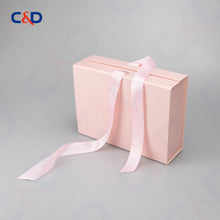 Load image into Gallery viewer, Gift box with Bowtie-Magnetic Lid- Foldable-Pink-IN STOCK - C&D PAPER PACKAGING