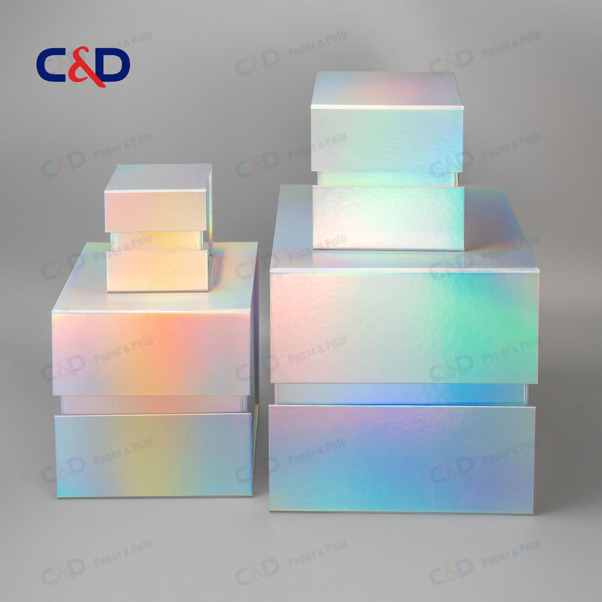 Collapsible Cube Box with Laser Shiny Effect – Xiamen C&D Paper & Pulp ...
