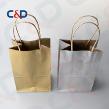 Load image into Gallery viewer, COLOR PRINTED KRAFT PAPER RECYCLED SHOPPING PAPER BAG WITH TWISTED HANDLE - C&amp;D PAPER PACKAGING
